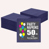 Navy Beverage Napkins | 50 Count